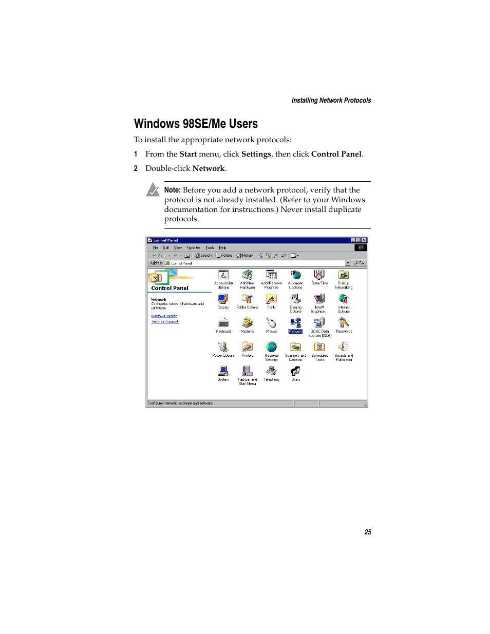 Windows 98se/me users | Adaptec WirelessTM User Manual | Page 32 / 58