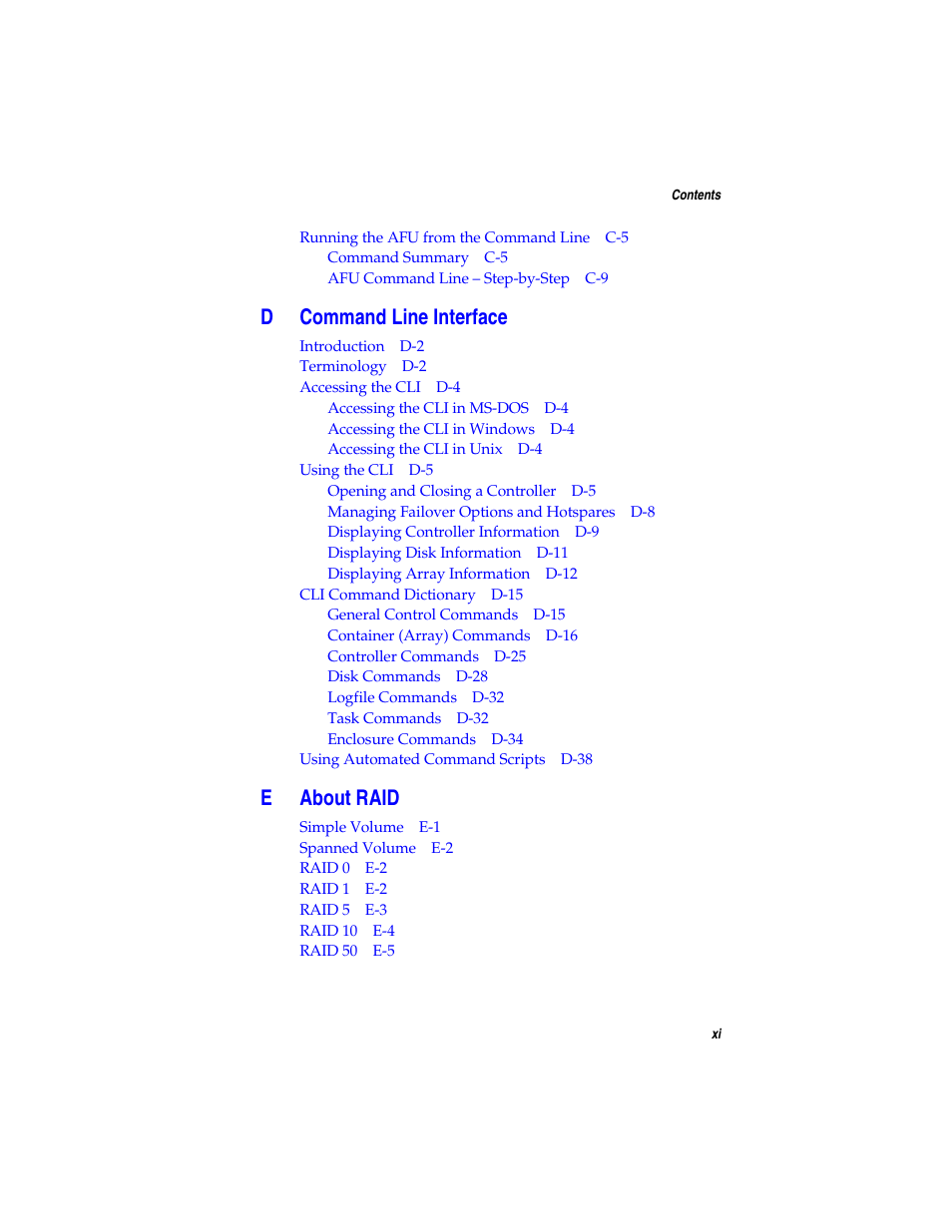 Dcommand line interface, Eabout raid | Adaptec SATA AND SCSI RAID CONTROLLERS User Manual | Page 12 / 165