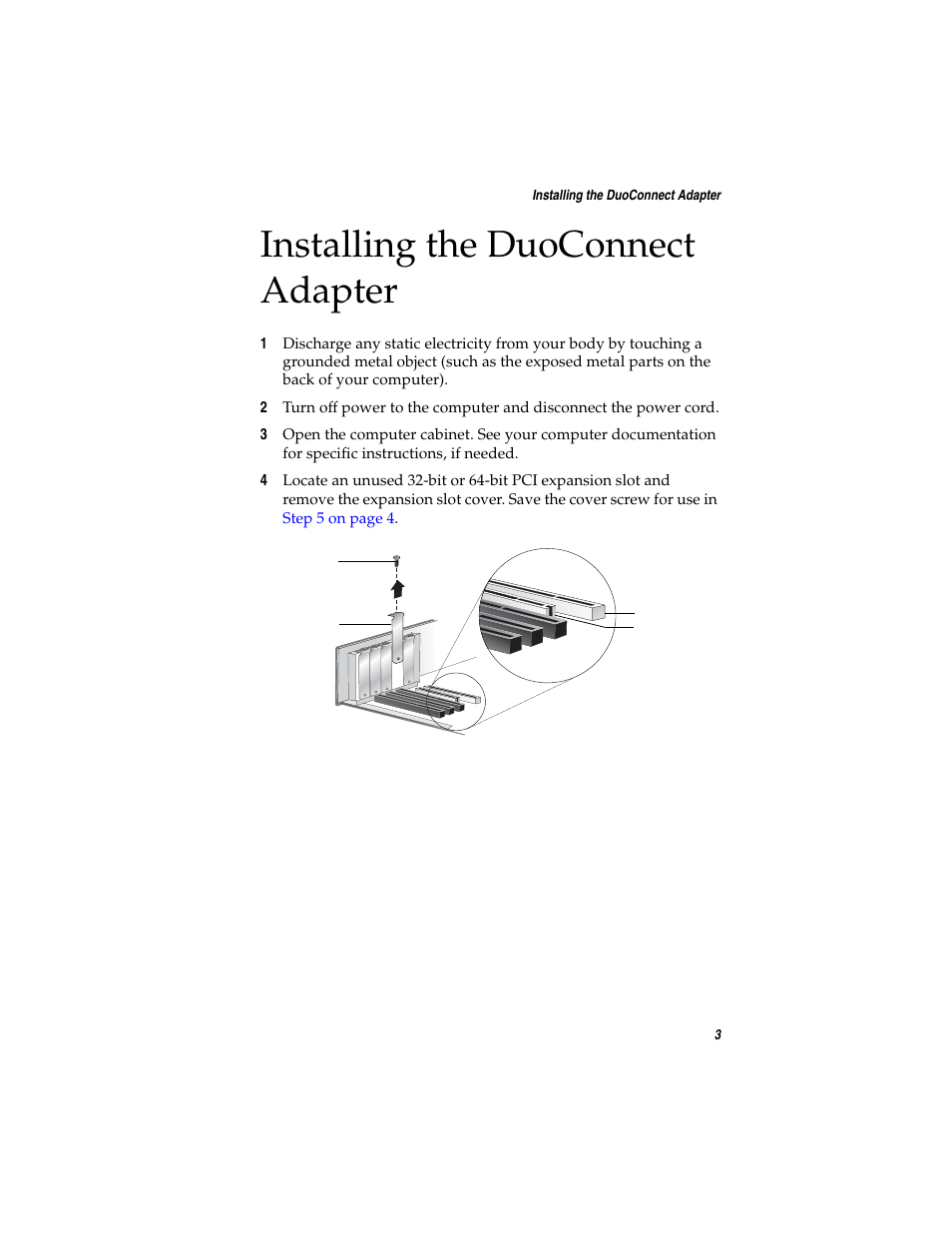 Installing the duoconnect adapter | Adaptec DuoConnect Adapter AUA-3121 User Manual | Page 12 / 42