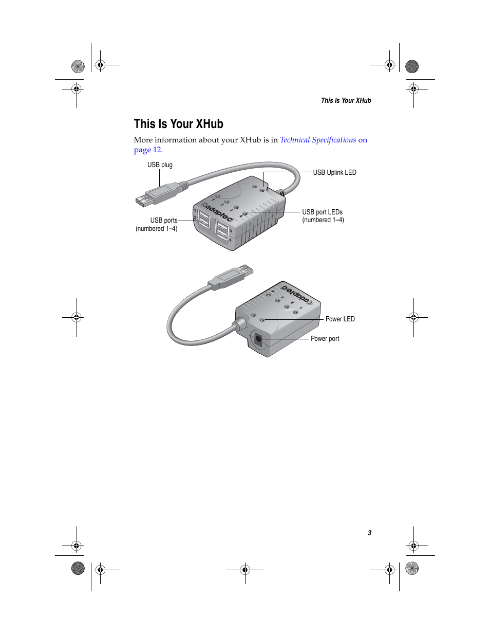This is your xhub | Adaptec FireConnect For Notebooks User Manual | Page 12 / 22