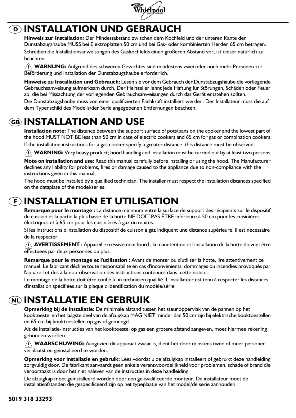 Whirlpool AKR 684 IX User Manual | 9 pages