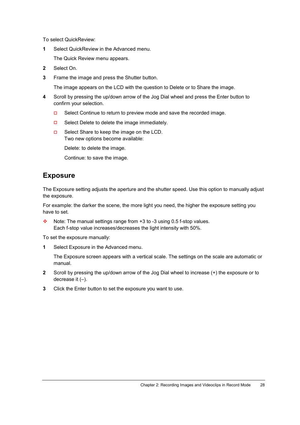 Exposure | AGFA ePhoto CL34 User Manual | Page 28 / 53