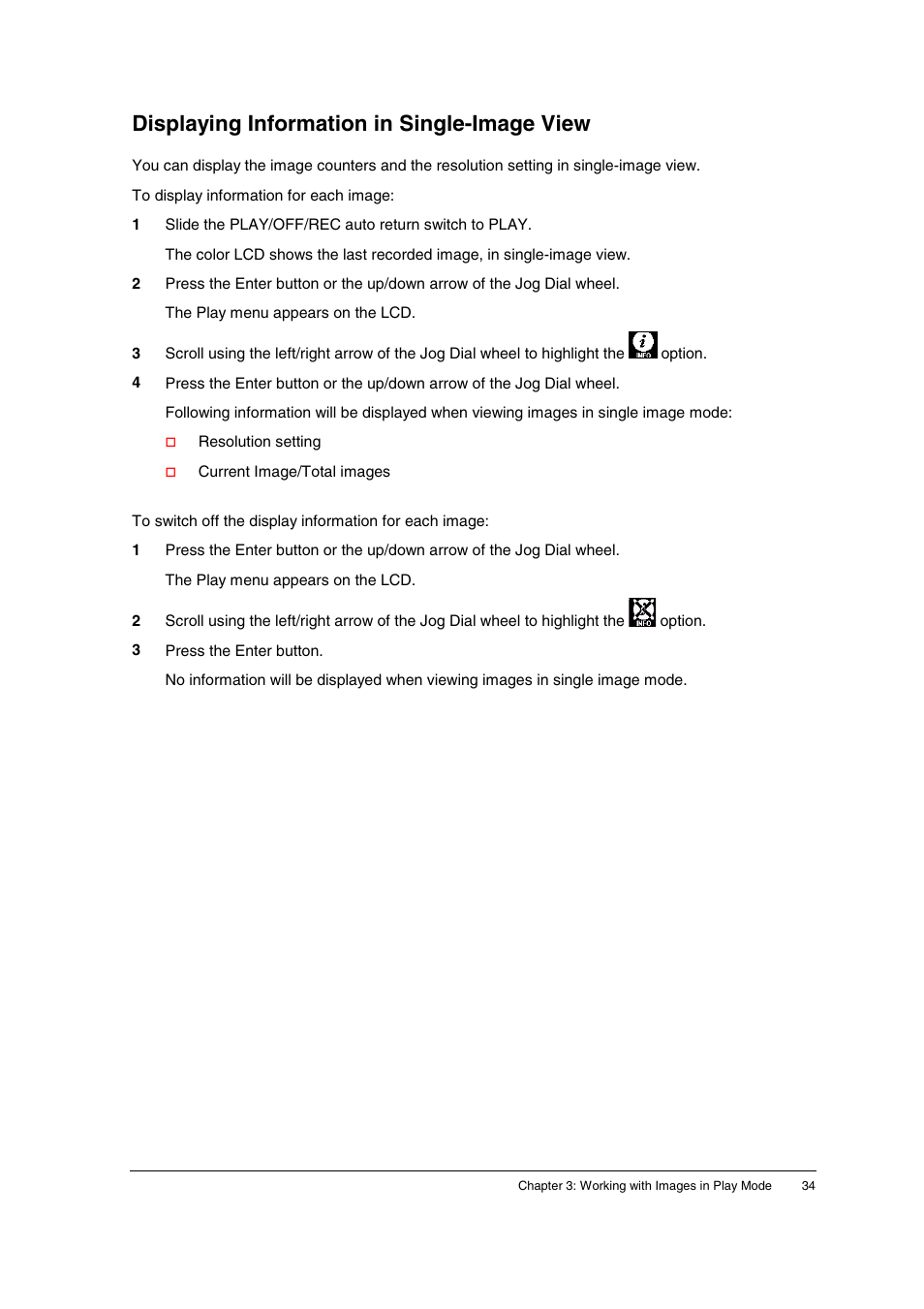 Displaying information in single-image view | AGFA ePhoto CL34 User Manual | Page 34 / 53