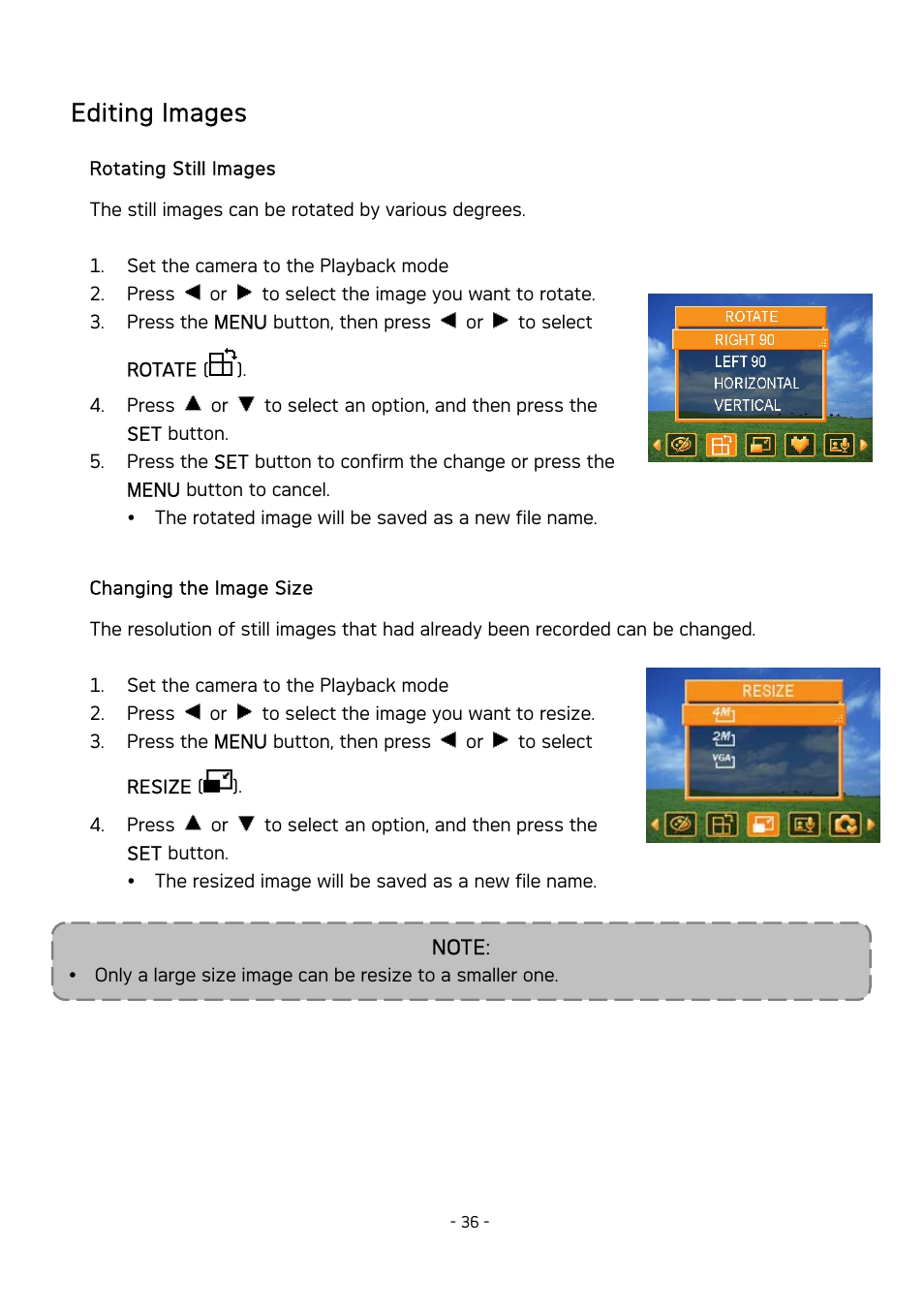 Editing images | AGFA DC-630 User Manual | Page 37 / 52