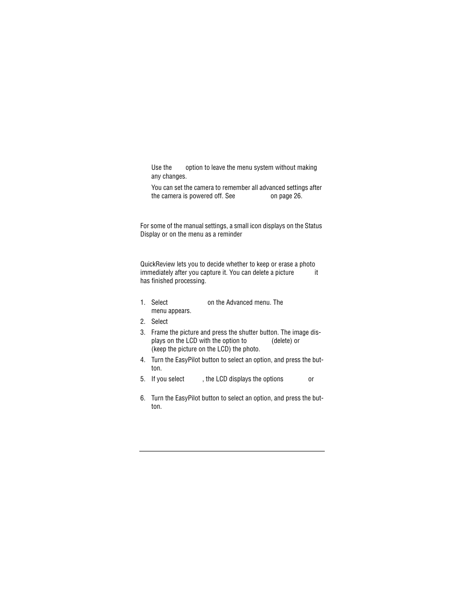 Advanced settings icons, Quickreview | AGFA CL30 User Manual | Page 22 / 48
