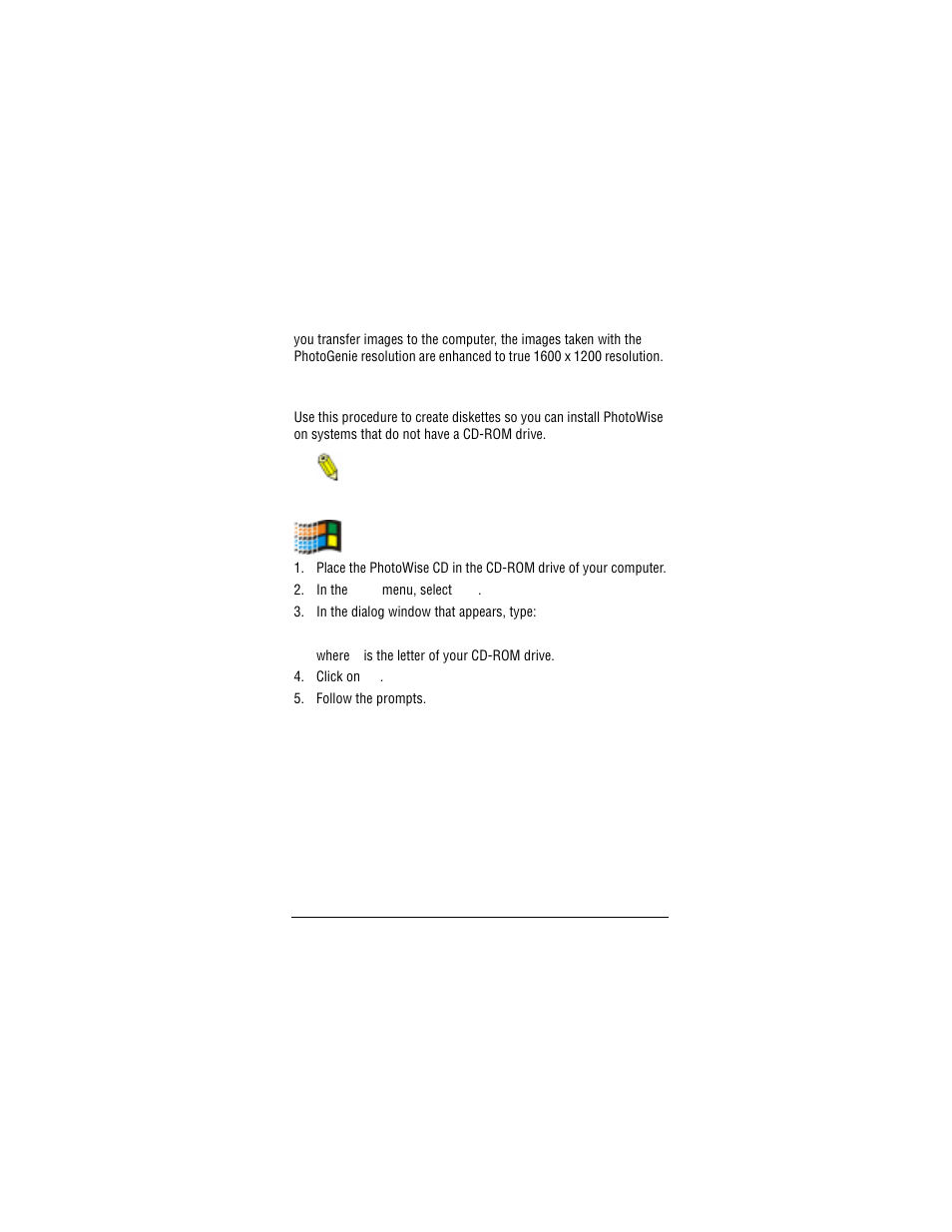 Creating installation diskettes for photowise | AGFA CL30 User Manual | Page 37 / 48