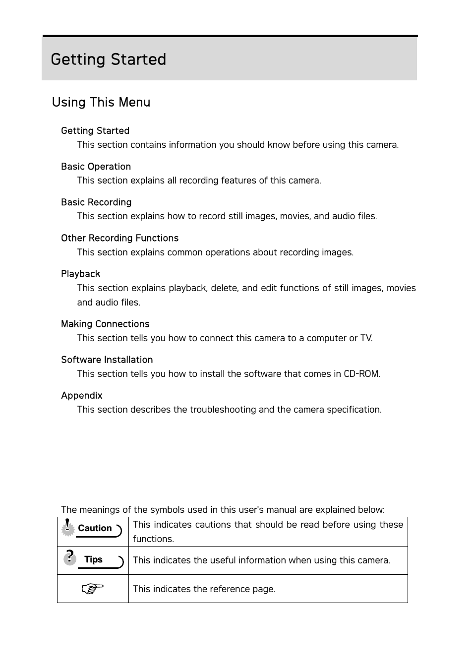 Getting started, Using this menu | AGFA DC-733i User Manual | Page 6 / 60