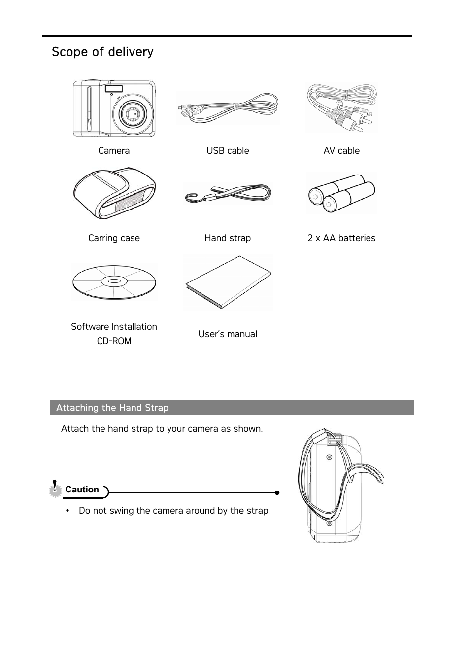 Scope of delivery | AGFA DC-733i User Manual | Page 7 / 60