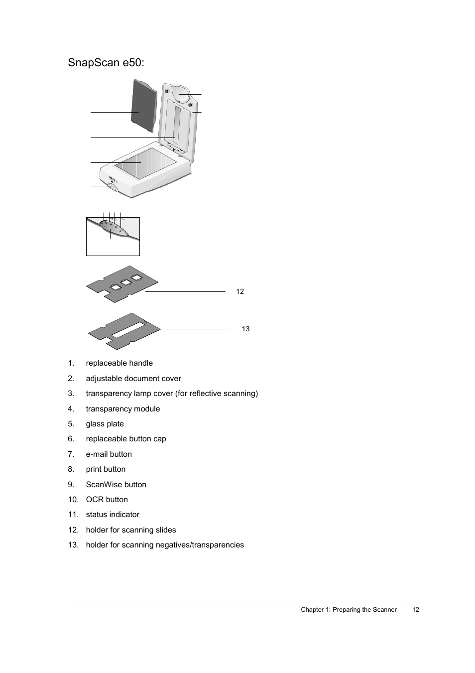 Snapscan e50 | AGFA E40 User Manual | Page 12 / 60