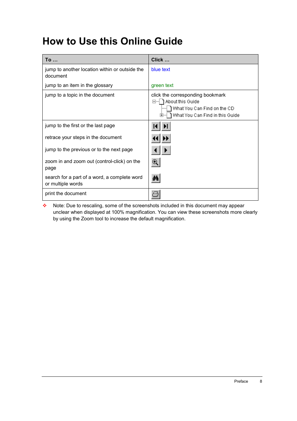 How to use this online guide, An and about | AGFA E40 User Manual | Page 8 / 60