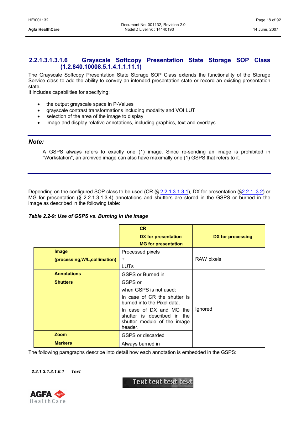 Text | AGFA HE/001132 User Manual | Page 18 / 93