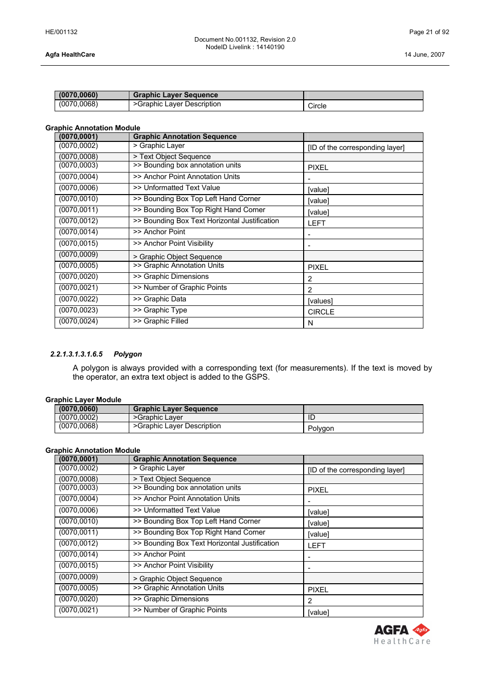 Polygon | AGFA HE/001132 User Manual | Page 21 / 93