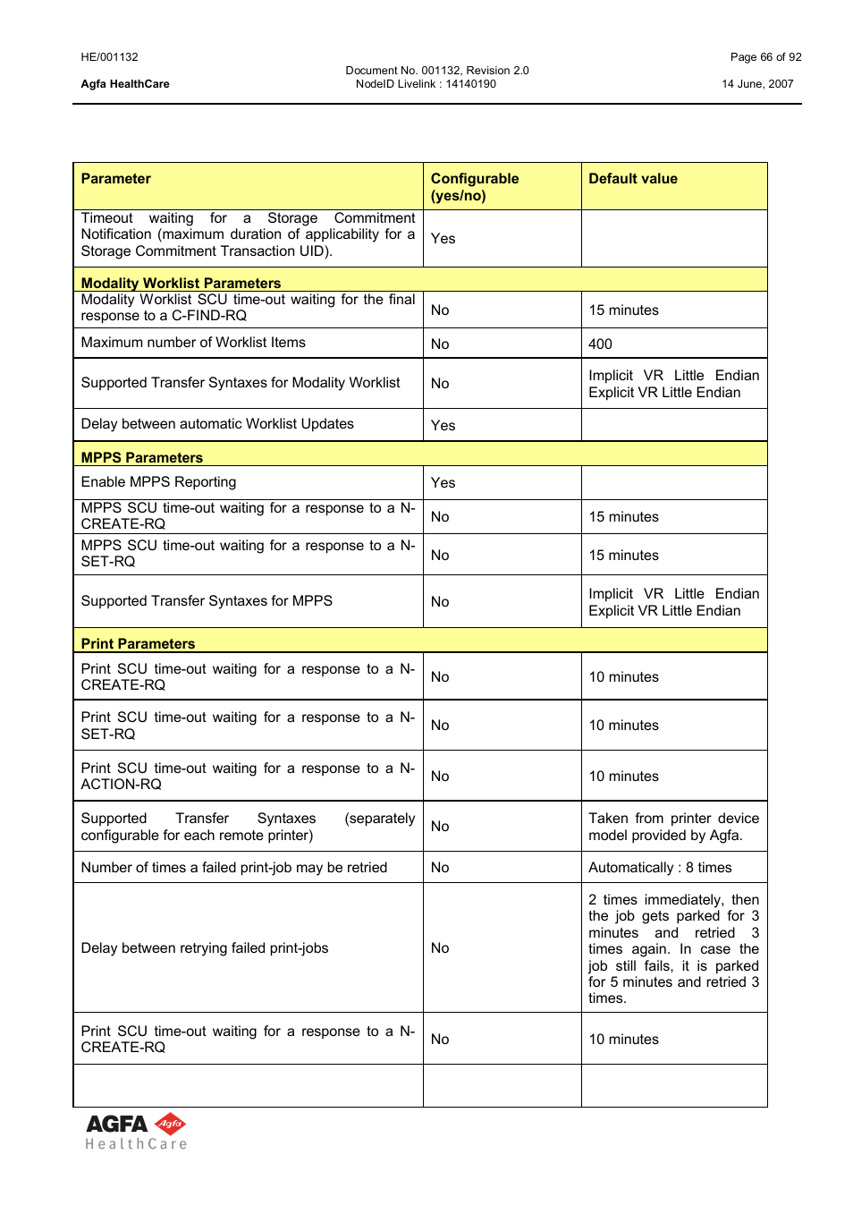 AGFA HE/001132 User Manual | Page 66 / 93