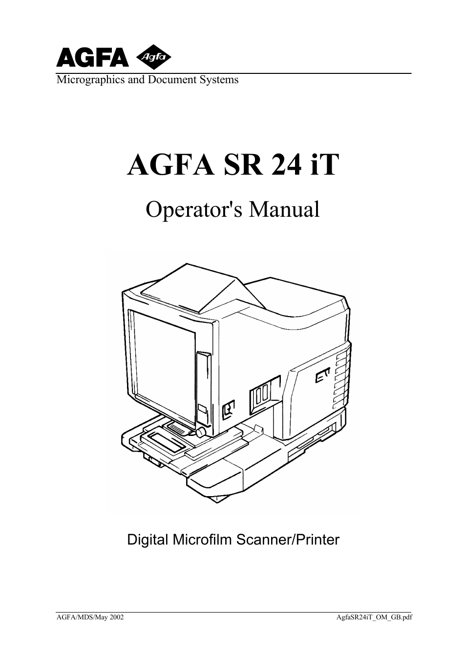 AGFA IT SR 24 User Manual | 91 pages