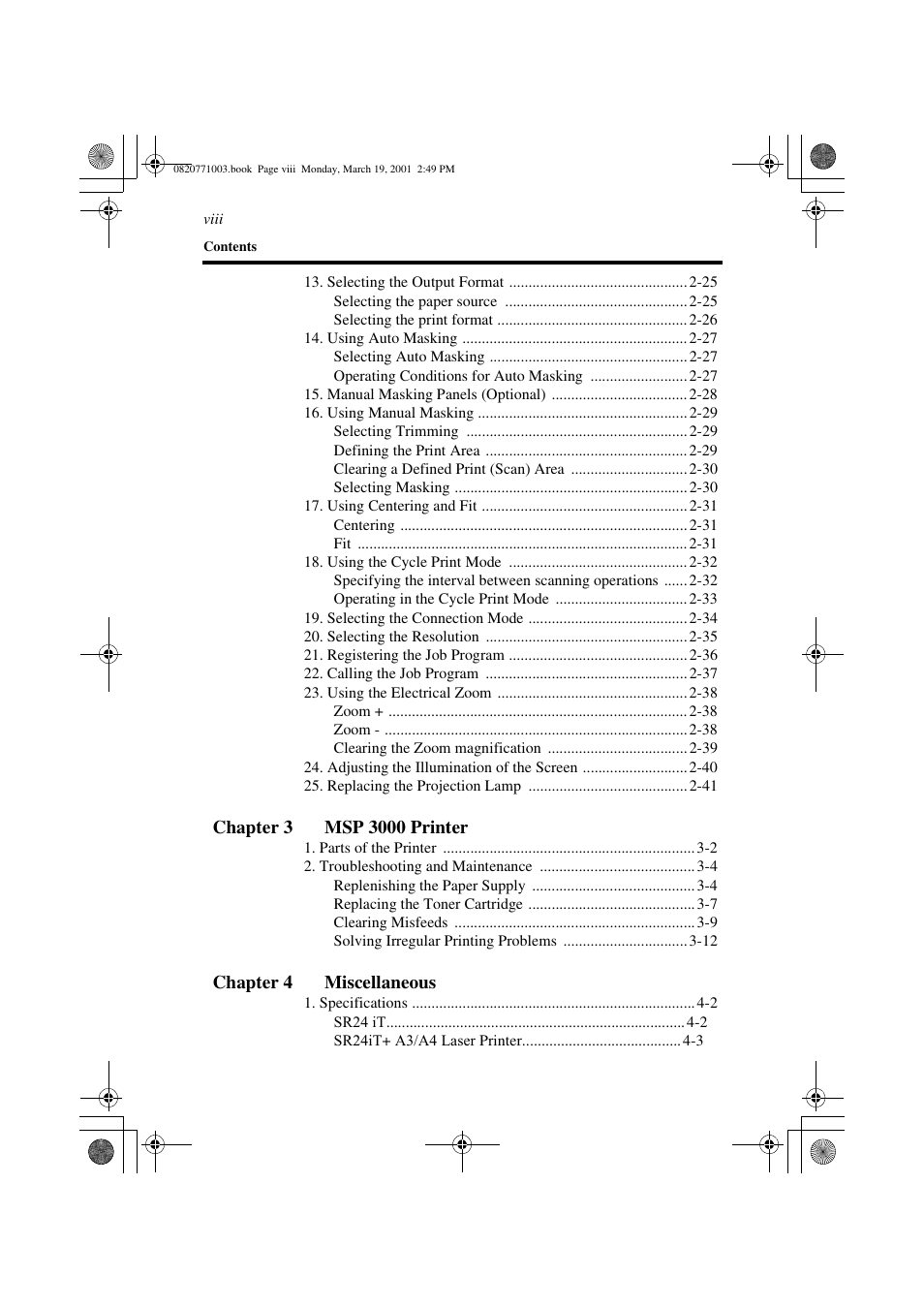Chapter 4 miscellaneous | AGFA IT SR 24 User Manual | Page 15 / 91