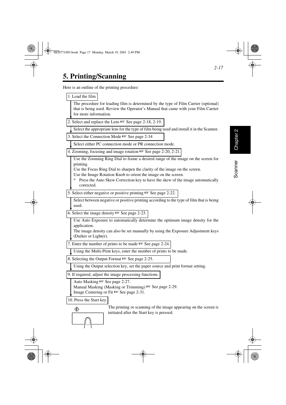 Printing/scanning, Printing/scanning -17 | AGFA IT SR 24 User Manual | Page 42 / 91