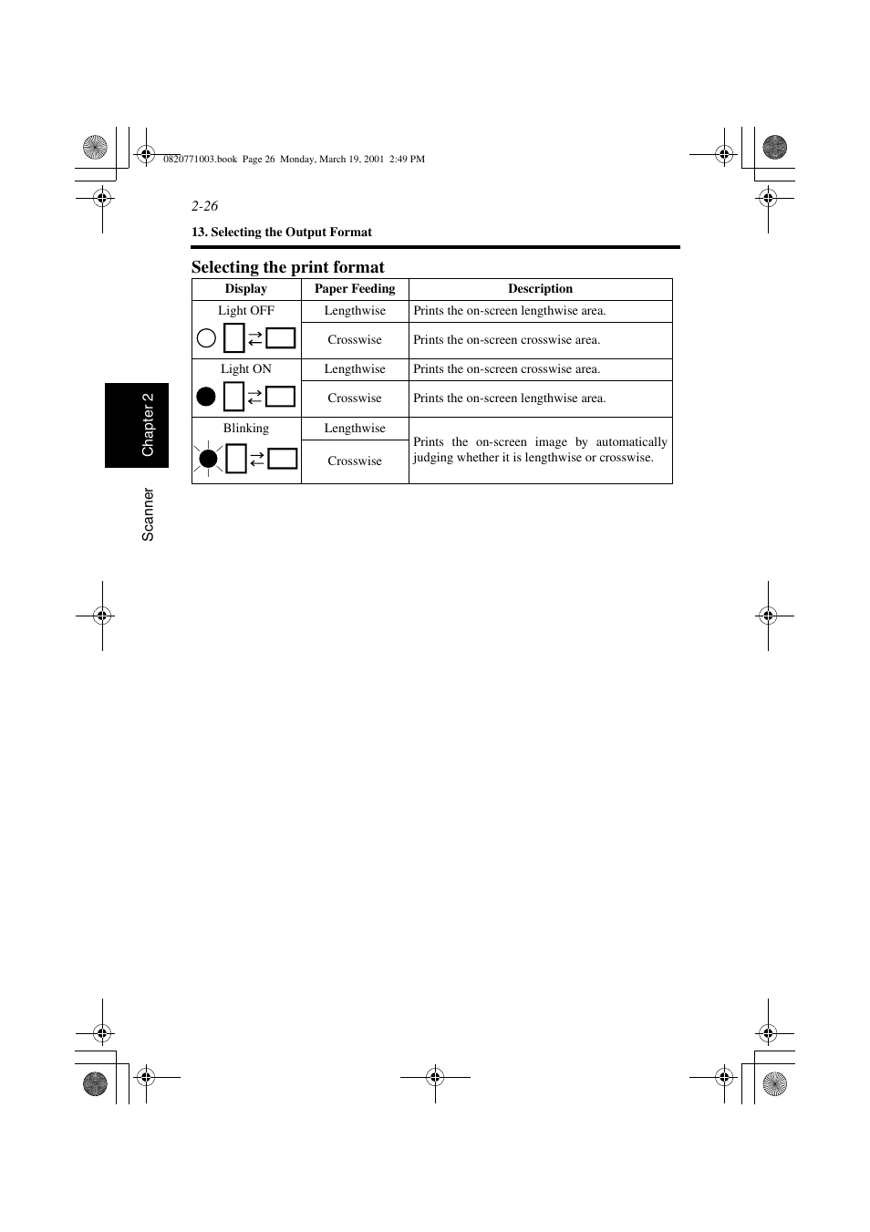 Selecting the print format, Selecting the print format -26 | AGFA IT SR 24 User Manual | Page 51 / 91