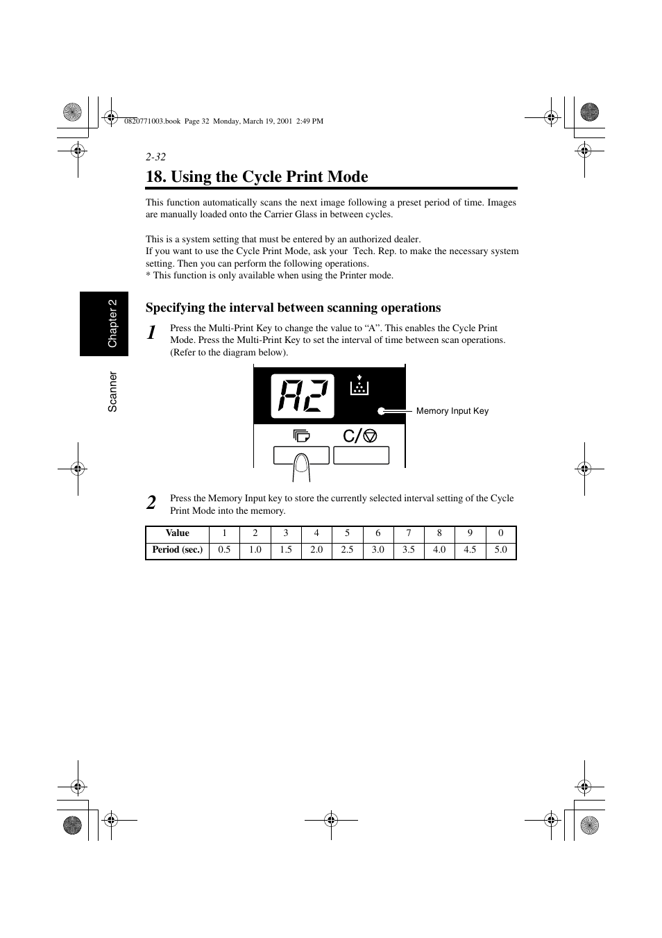 Using the cycle print mode, Using the cycle print mode -32 | AGFA IT SR 24 User Manual | Page 57 / 91