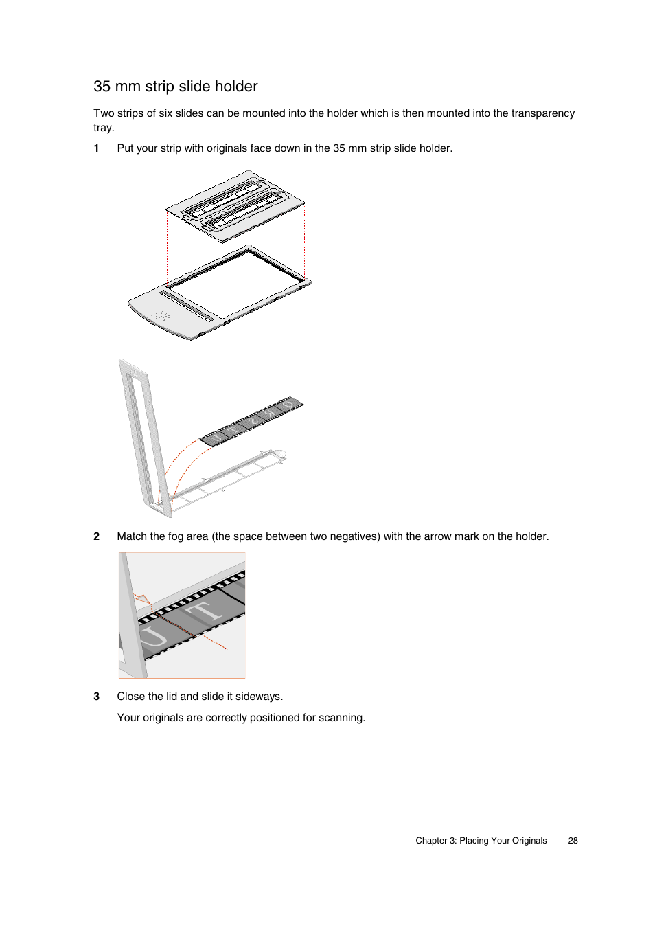 35 mm strip slide holder | AGFA DuoScan f40 User Manual | Page 28 / 36