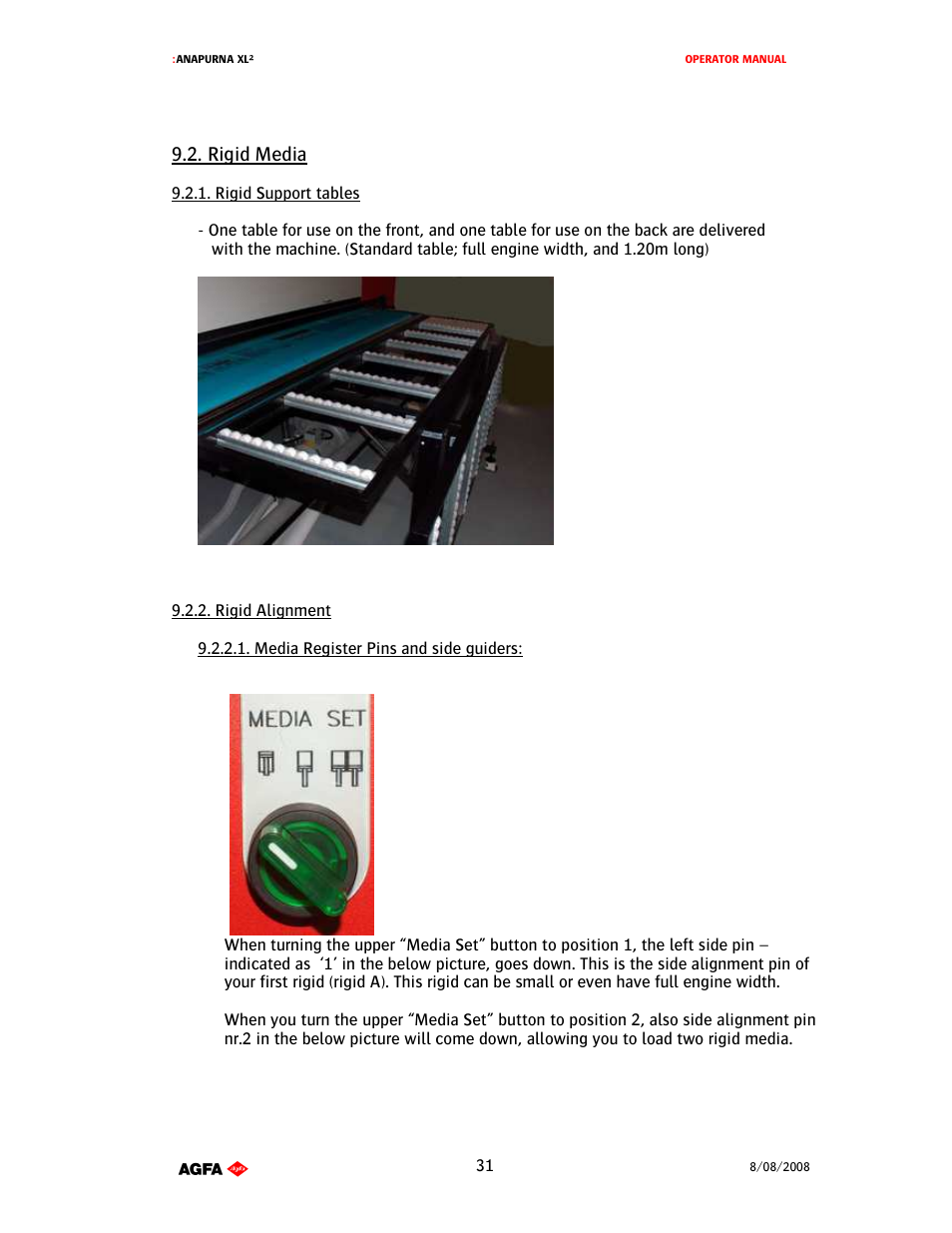 Rigid media | AGFA 1 User Manual | Page 31 / 54