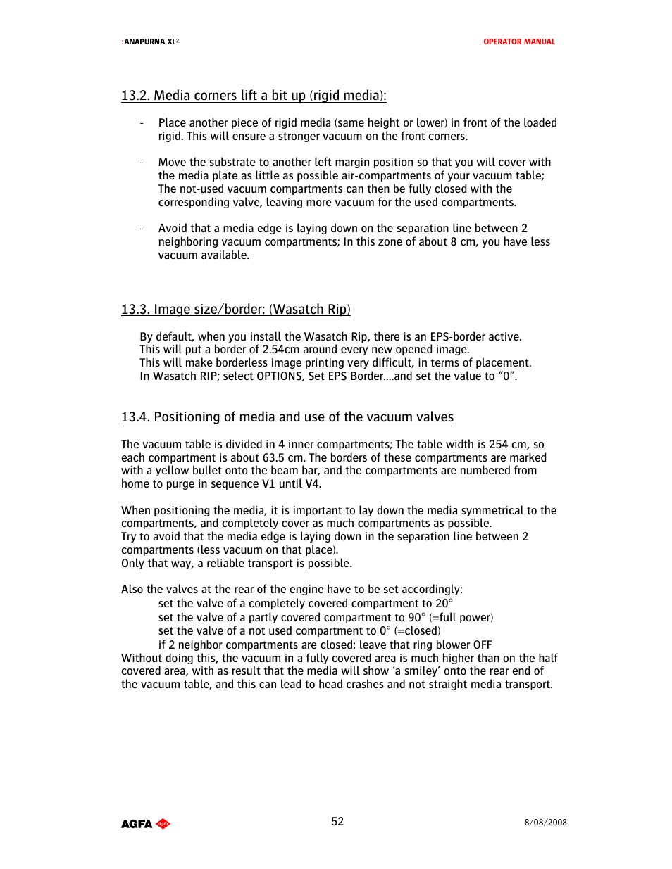 AGFA 1 User Manual | Page 52 / 54