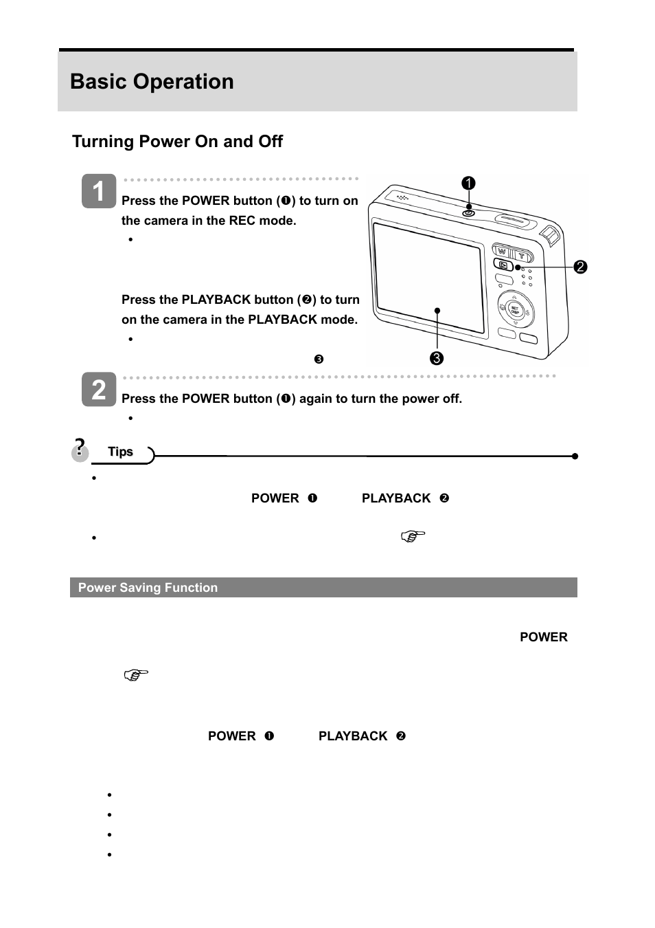 Basic operation, Turning power on and off | AGFA DC-733s User Manual | Page 17 / 66