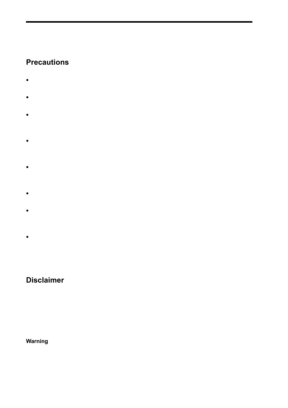 Precautions, Disclaimer | AGFA DC-733s User Manual | Page 2 / 66