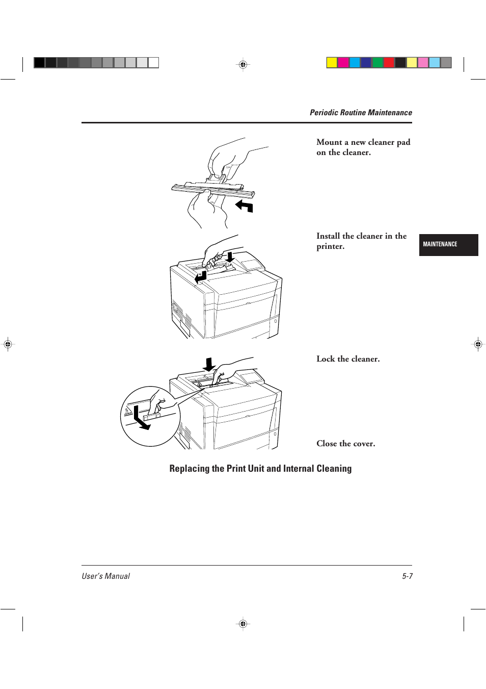 Replacing the print unit and internal cleaning | AGFA TM 14ADV User Manual | Page 108 / 158