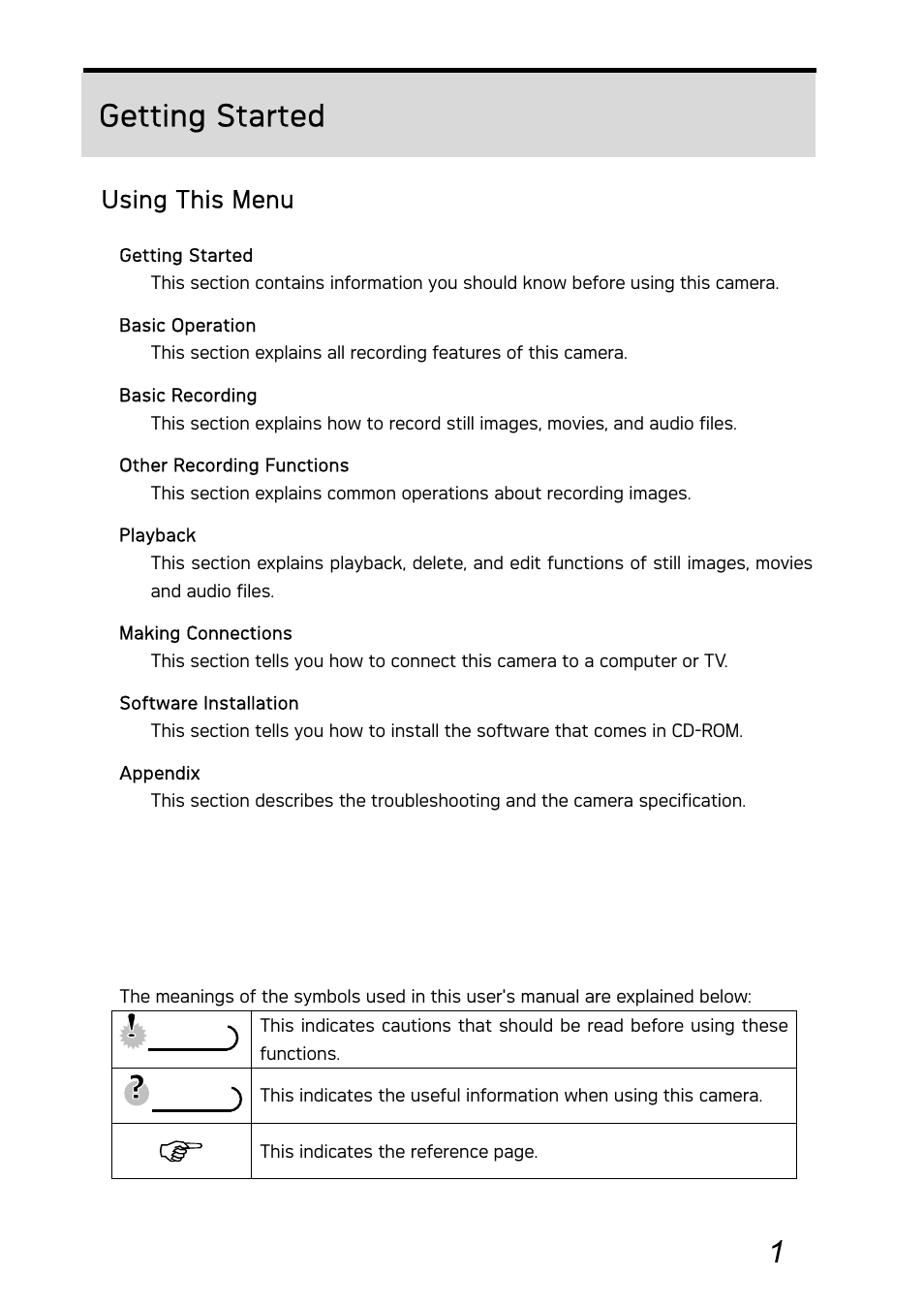 Getting started, Using this menu | AGFA Graphite DC-730i User Manual | Page 6 / 61