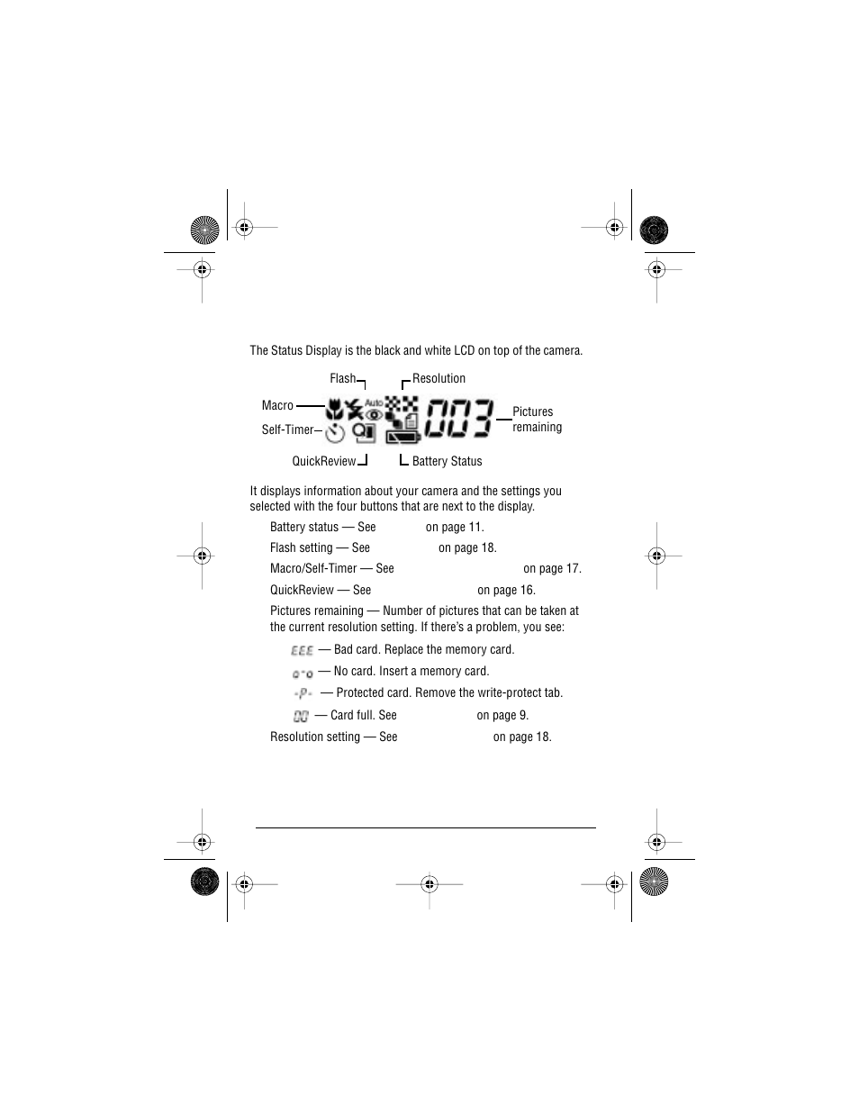 Status display | AGFA ePhoto CL50 User Manual | Page 14 / 55