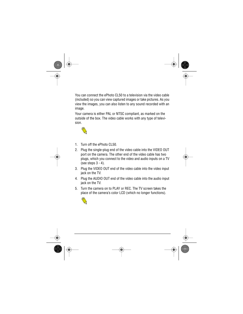 Using the camera with a tv | AGFA ePhoto CL50 User Manual | Page 41 / 55