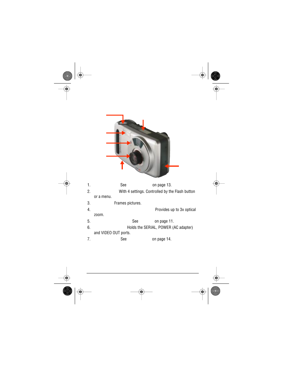 Camera parts | AGFA ePhoto CL50 User Manual | Page 7 / 55