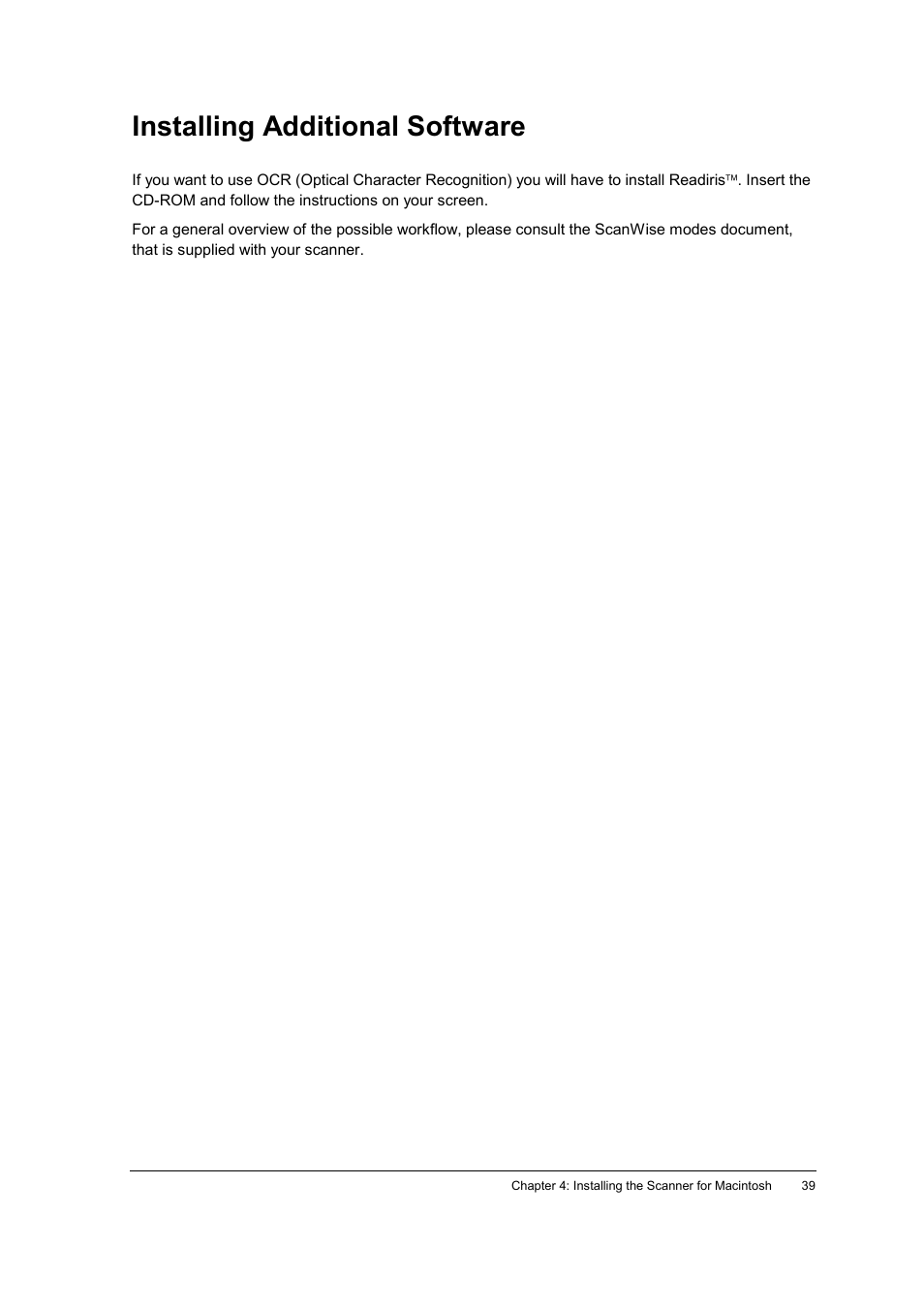 Installing additional software | AGFA SNAPSCAN E42 User Manual | Page 39 / 63