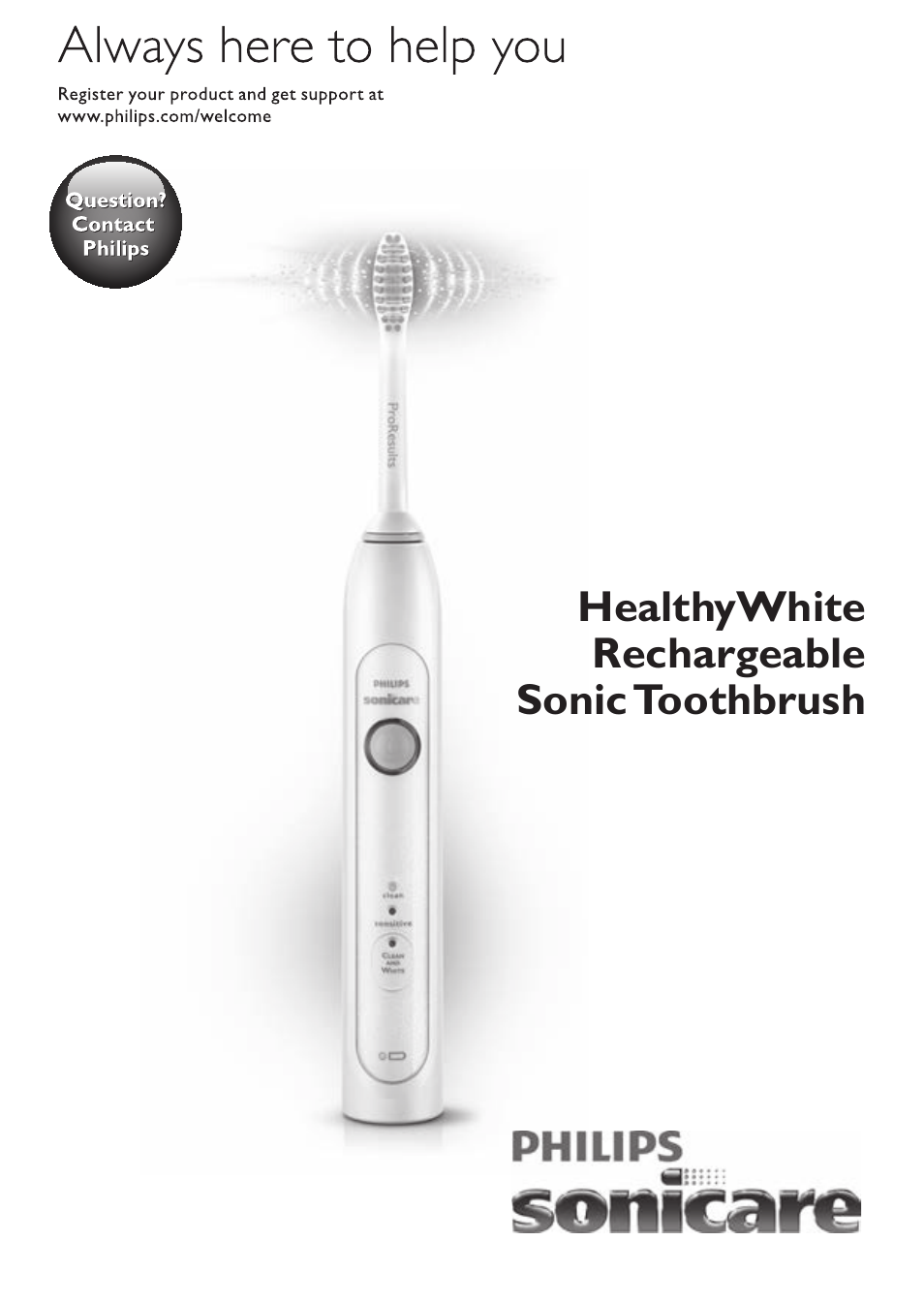 Philips Sonicare HealthyWhite Cepillo dental sónico recargable User Manual | 144 pages
