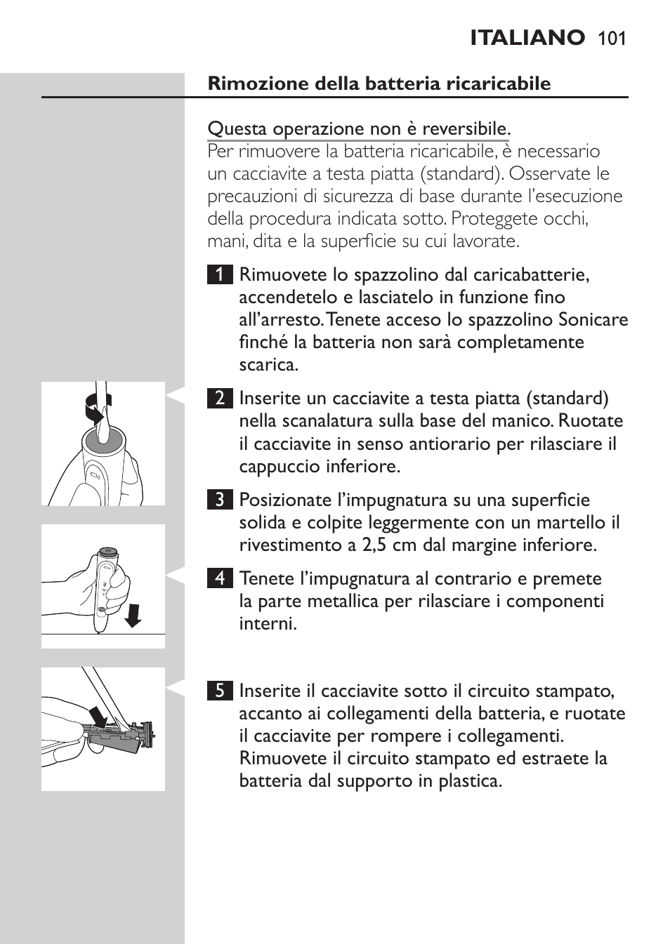 Philips Sonicare HealthyWhite Cepillo dental sónico recargable User Manual | Page 101 / 144