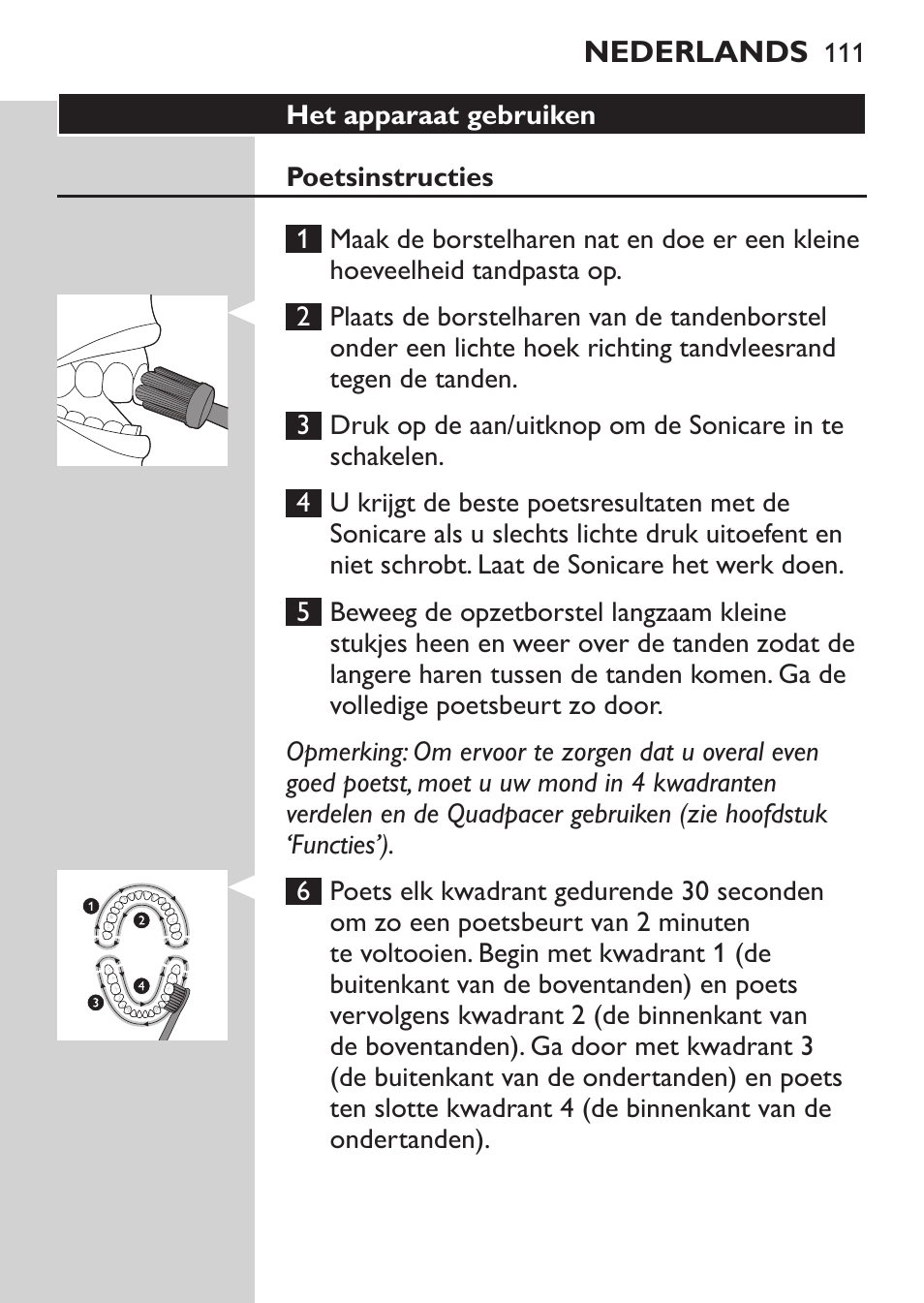 Philips Sonicare HealthyWhite Cepillo dental sónico recargable User Manual | Page 111 / 144