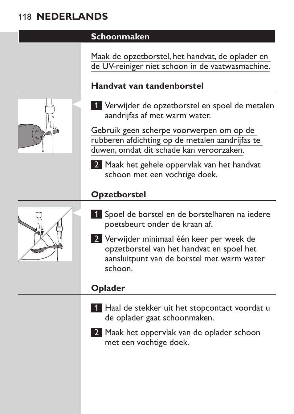 Philips Sonicare HealthyWhite Cepillo dental sónico recargable User Manual | Page 118 / 144