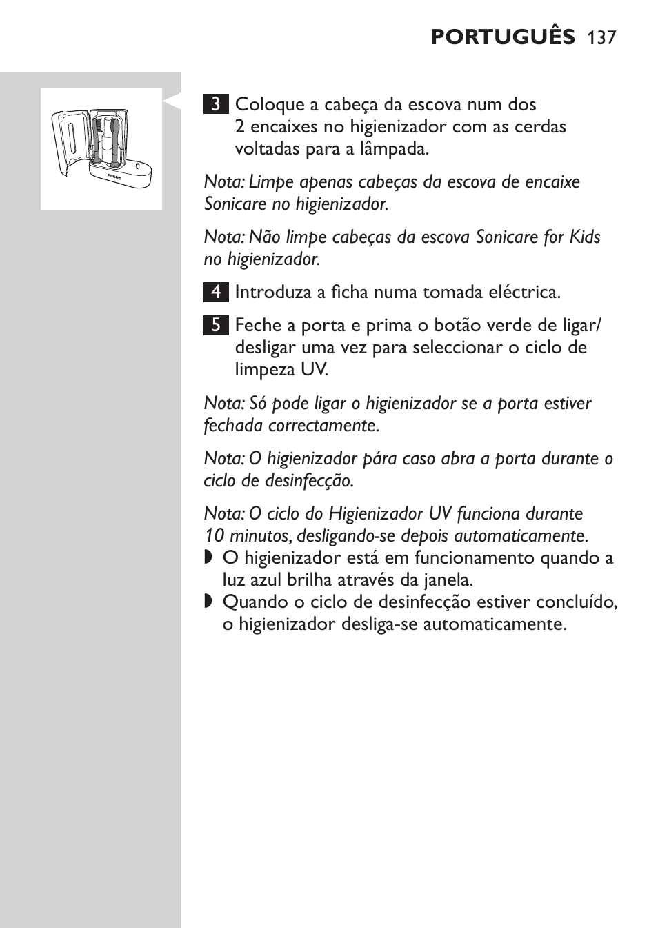 Philips Sonicare HealthyWhite Cepillo dental sónico recargable User Manual | Page 137 / 144