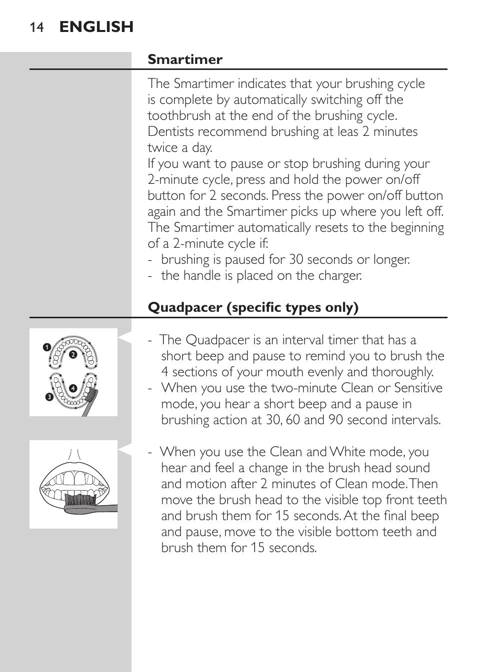 Philips Sonicare HealthyWhite Cepillo dental sónico recargable User Manual | Page 14 / 144