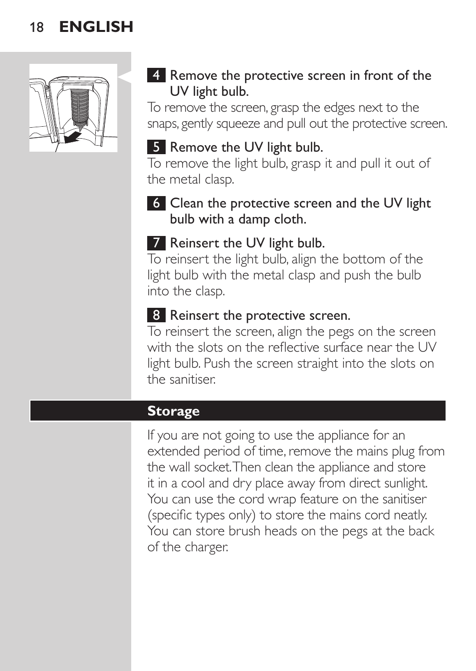 Philips Sonicare HealthyWhite Cepillo dental sónico recargable User Manual | Page 18 / 144