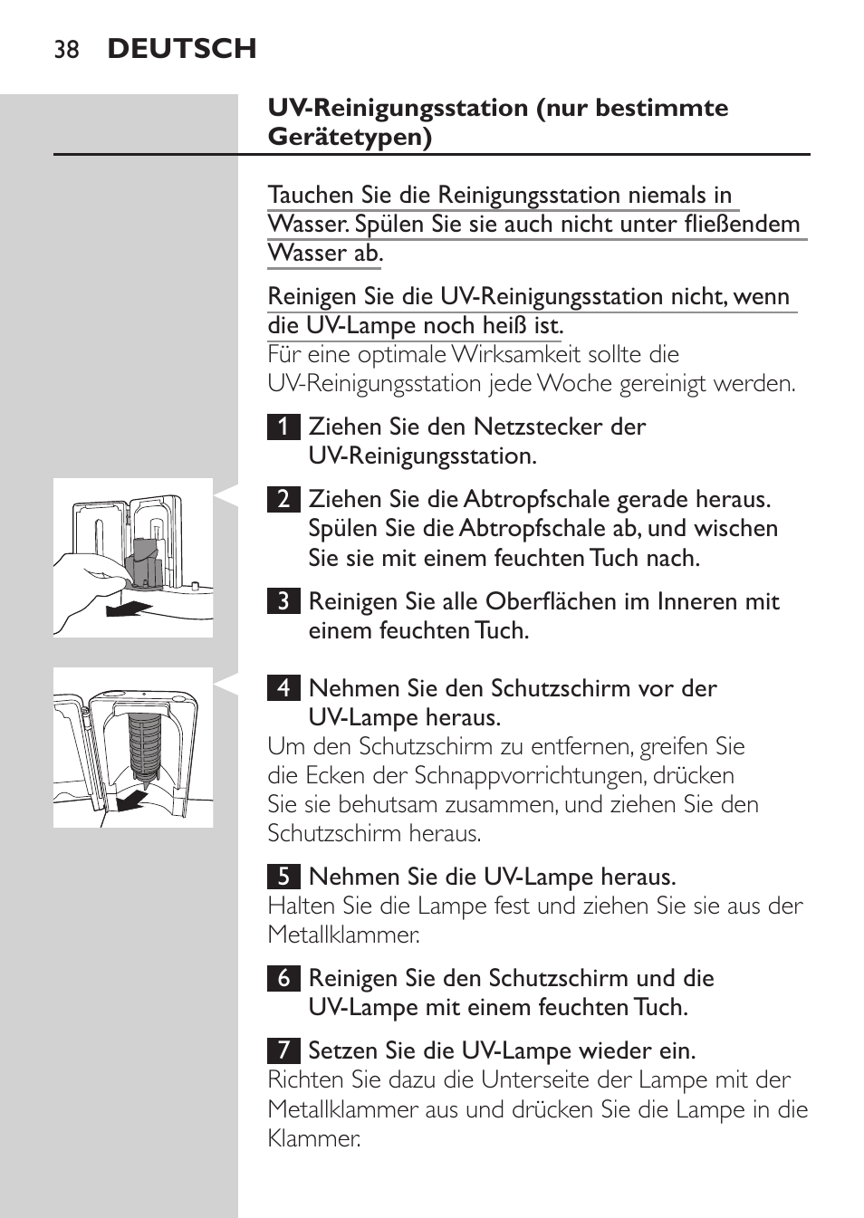 Philips Sonicare HealthyWhite Cepillo dental sónico recargable User Manual | Page 38 / 144