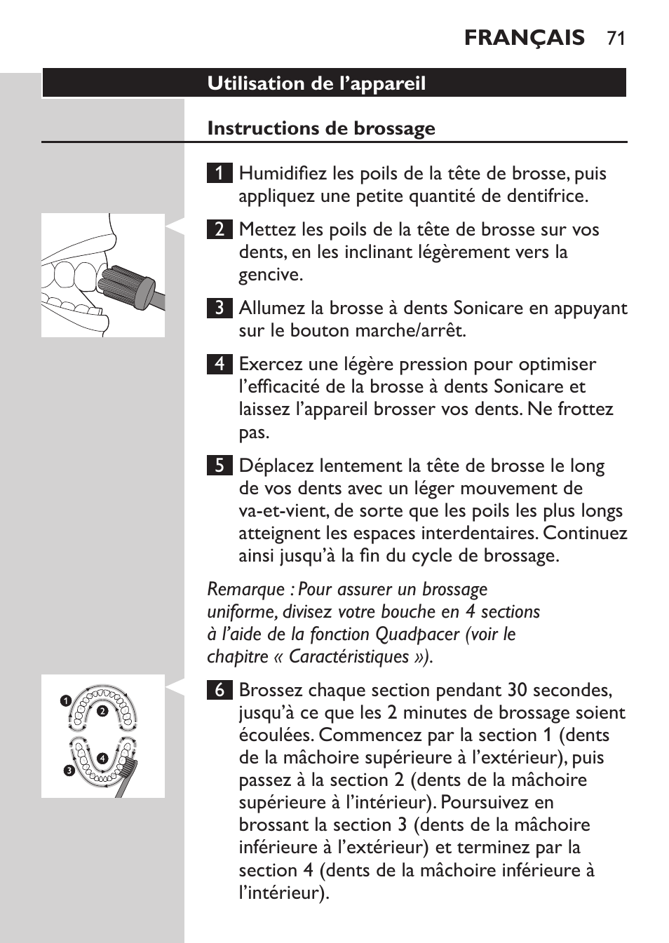 Philips Sonicare HealthyWhite Cepillo dental sónico recargable User Manual | Page 71 / 144