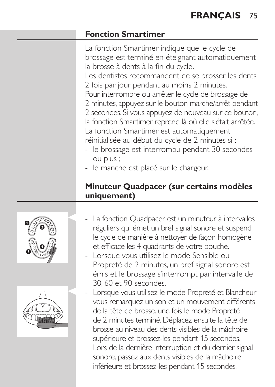 Philips Sonicare HealthyWhite Cepillo dental sónico recargable User Manual | Page 75 / 144