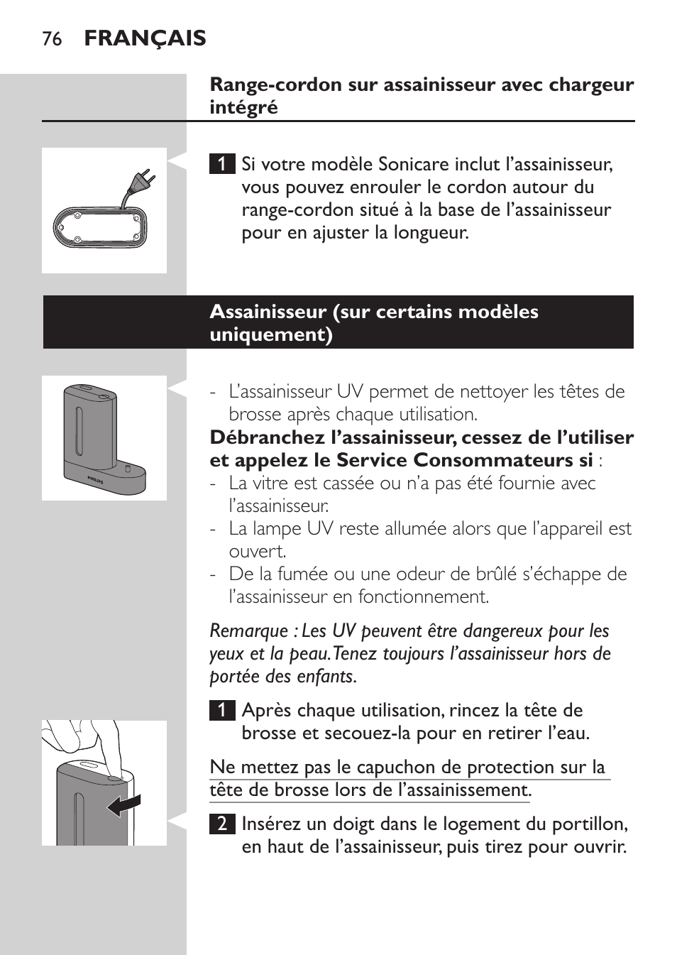 Philips Sonicare HealthyWhite Cepillo dental sónico recargable User Manual | Page 76 / 144