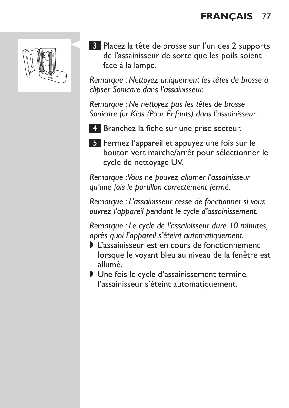 Philips Sonicare HealthyWhite Cepillo dental sónico recargable User Manual | Page 77 / 144