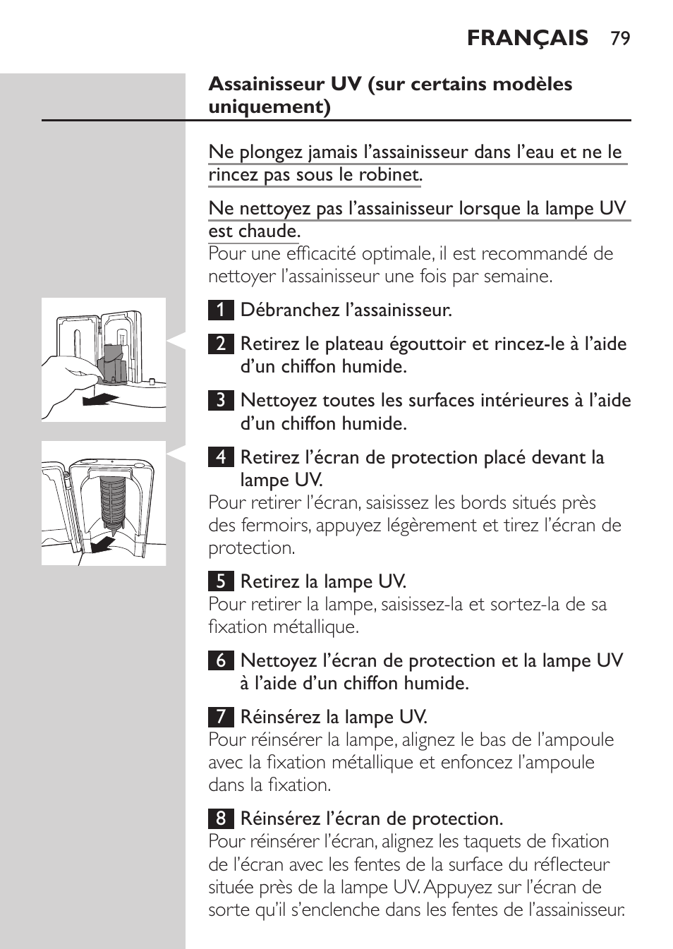 Philips Sonicare HealthyWhite Cepillo dental sónico recargable User Manual | Page 79 / 144