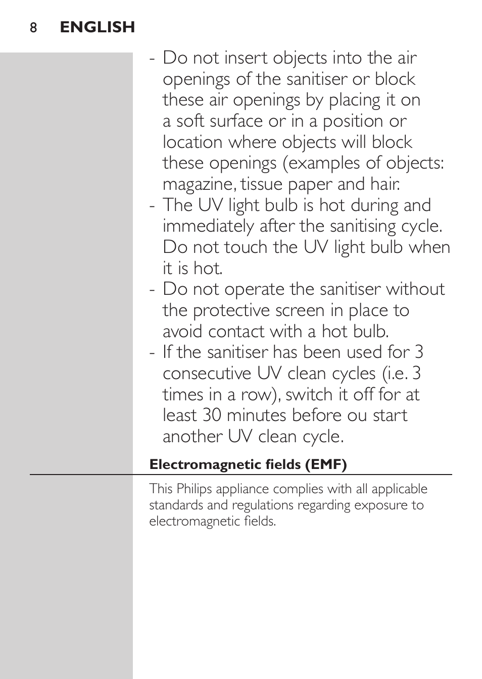 Philips Sonicare HealthyWhite Cepillo dental sónico recargable User Manual | Page 8 / 144