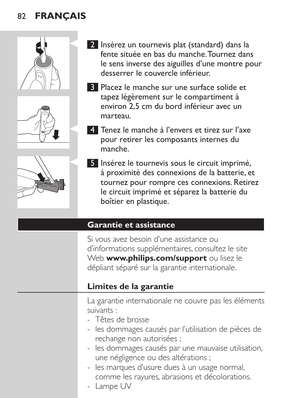 Philips Sonicare HealthyWhite Cepillo dental sónico recargable User Manual | Page 82 / 144