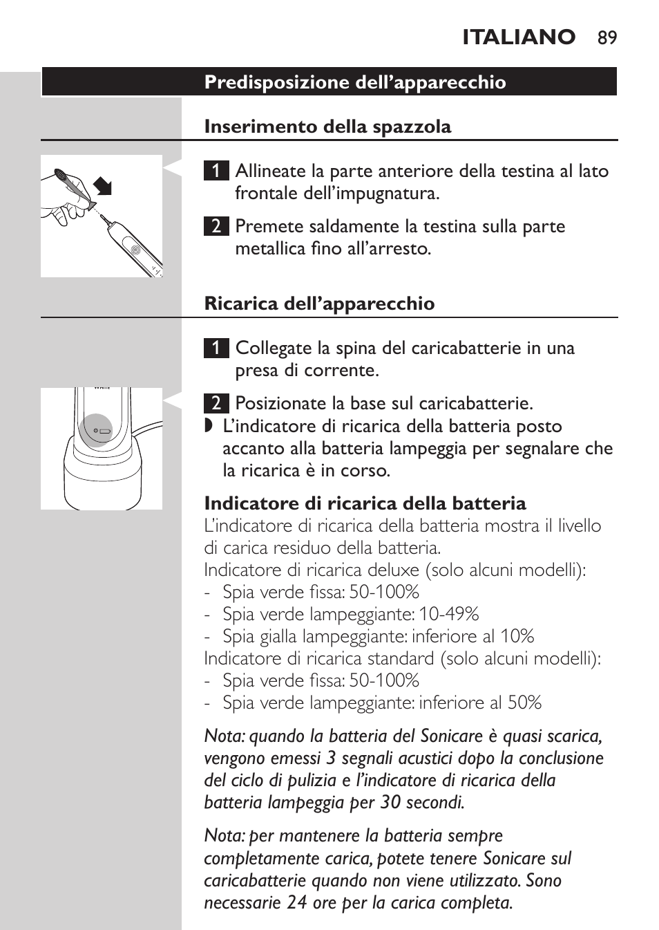 Philips Sonicare HealthyWhite Cepillo dental sónico recargable User Manual | Page 89 / 144