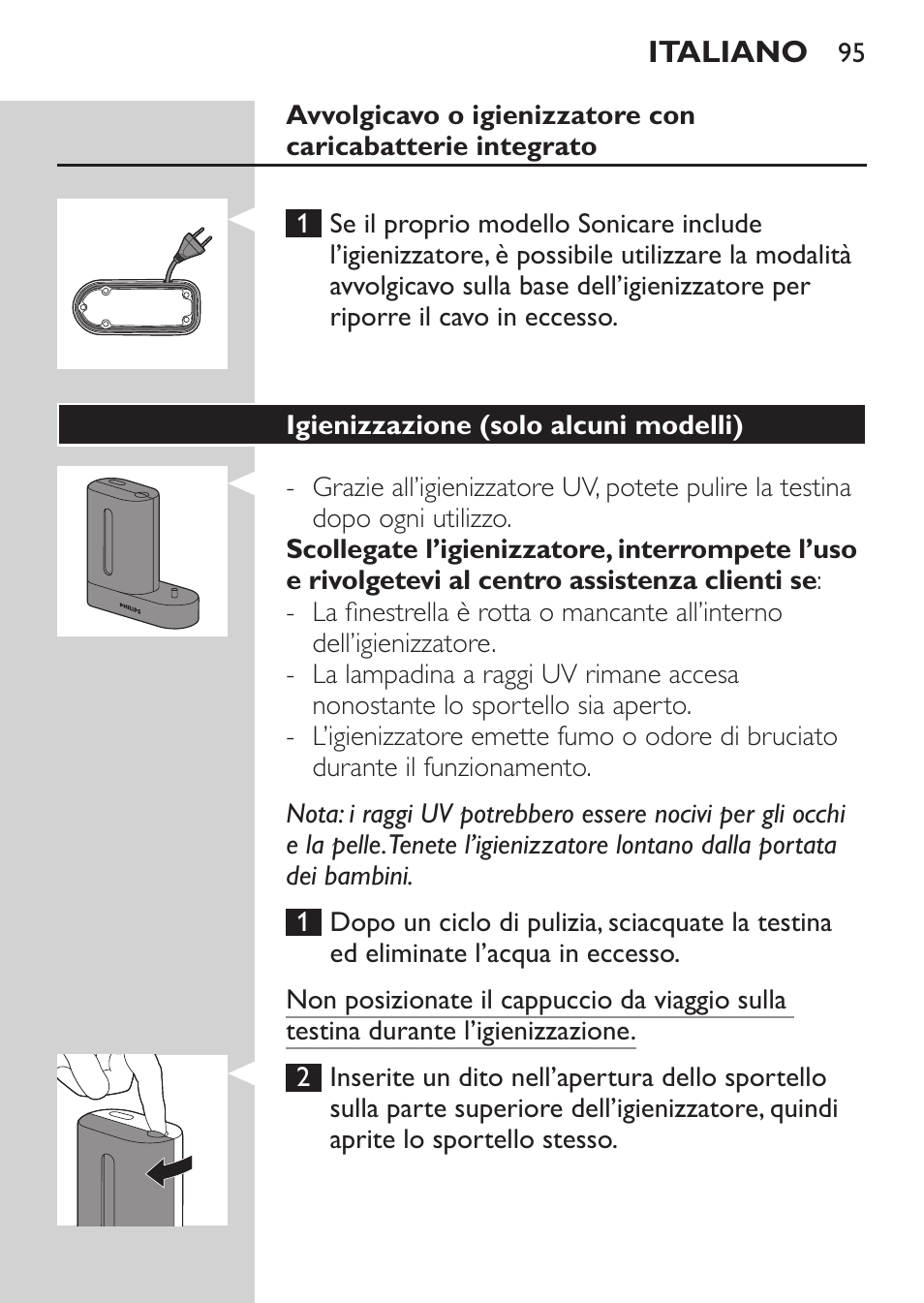 Philips Sonicare HealthyWhite Cepillo dental sónico recargable User Manual | Page 95 / 144